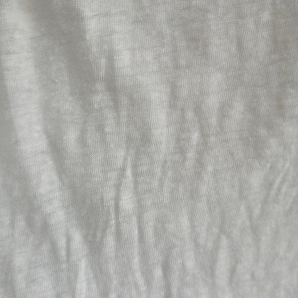 The Kooples Sport Linen Short Sleeve T-Shirt Lace Up Sleeve Off White 2 Medium - Picture 8 of 15